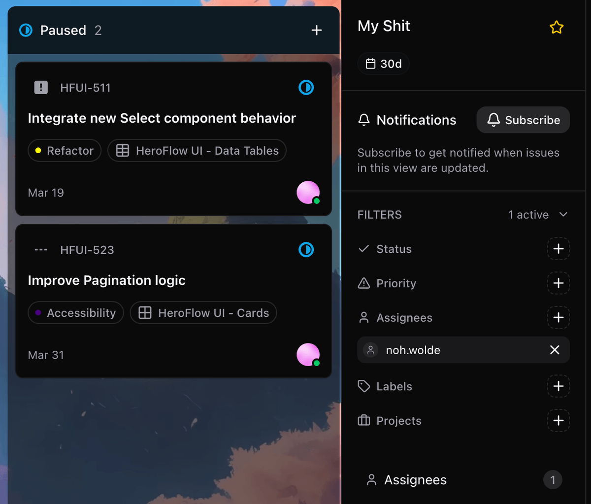 Custom Views screenshot
